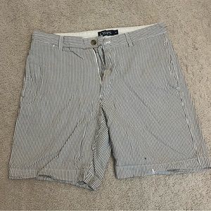 Chaps grey and white striped shorts size: 32